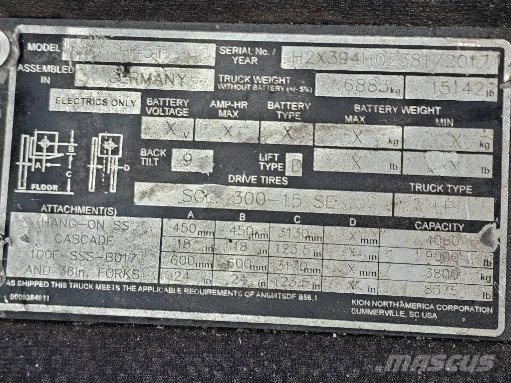 Linde H45T LPGフォークリフト