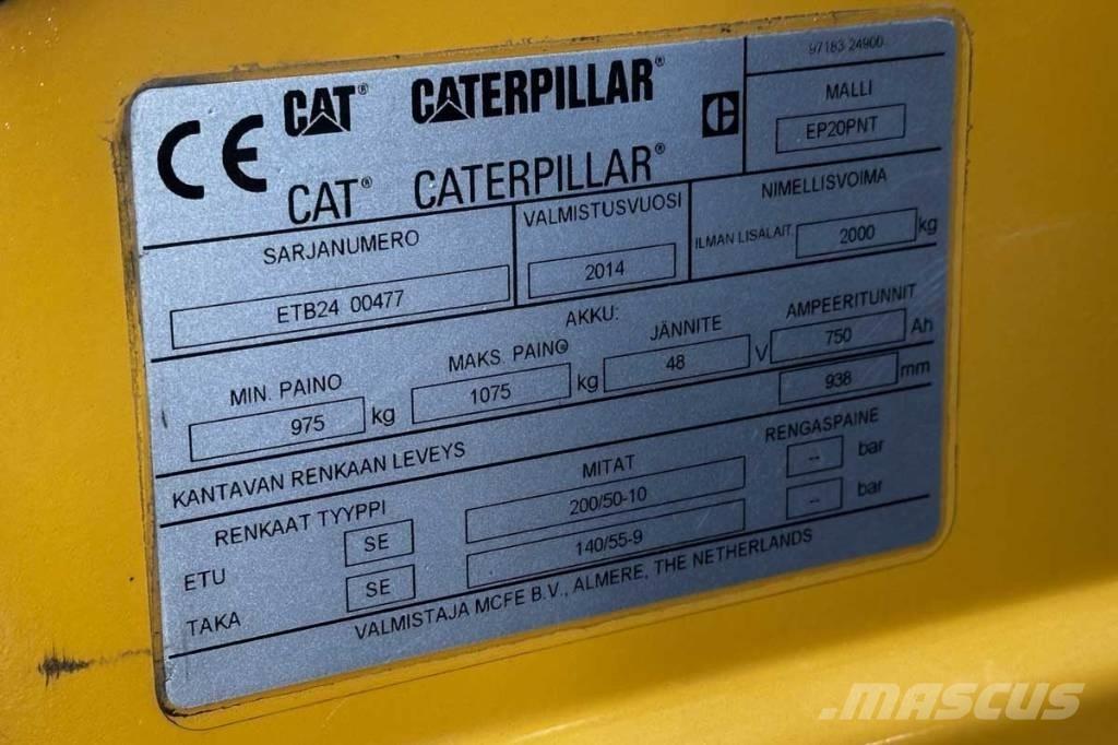 CAT EP 20 バッテリーフォークリフト