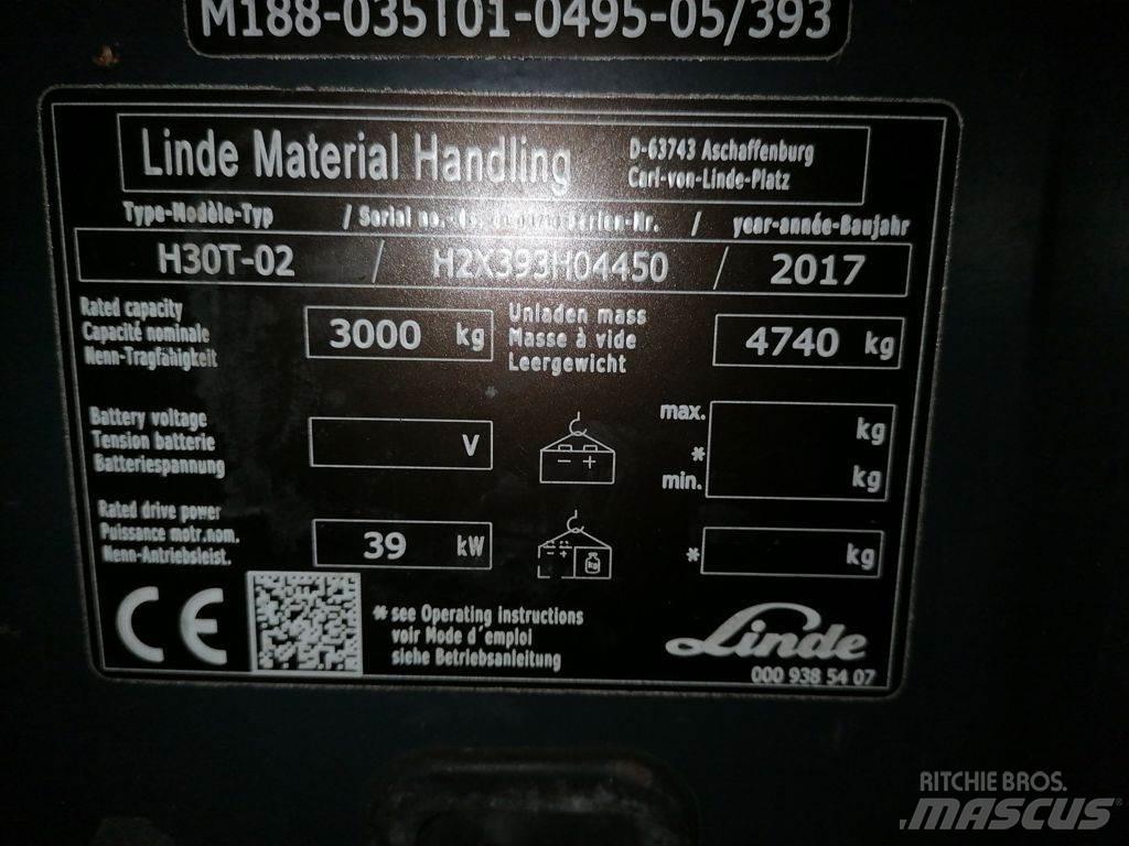 Linde H30T-02 LPGフォークリフト