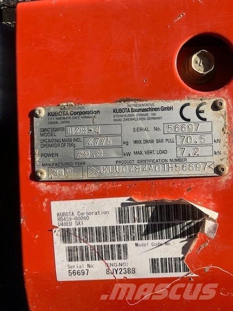 Kubota U 48-4 ミニ油圧ショベル 7t以下（ミニユンボ・ミニディガー）