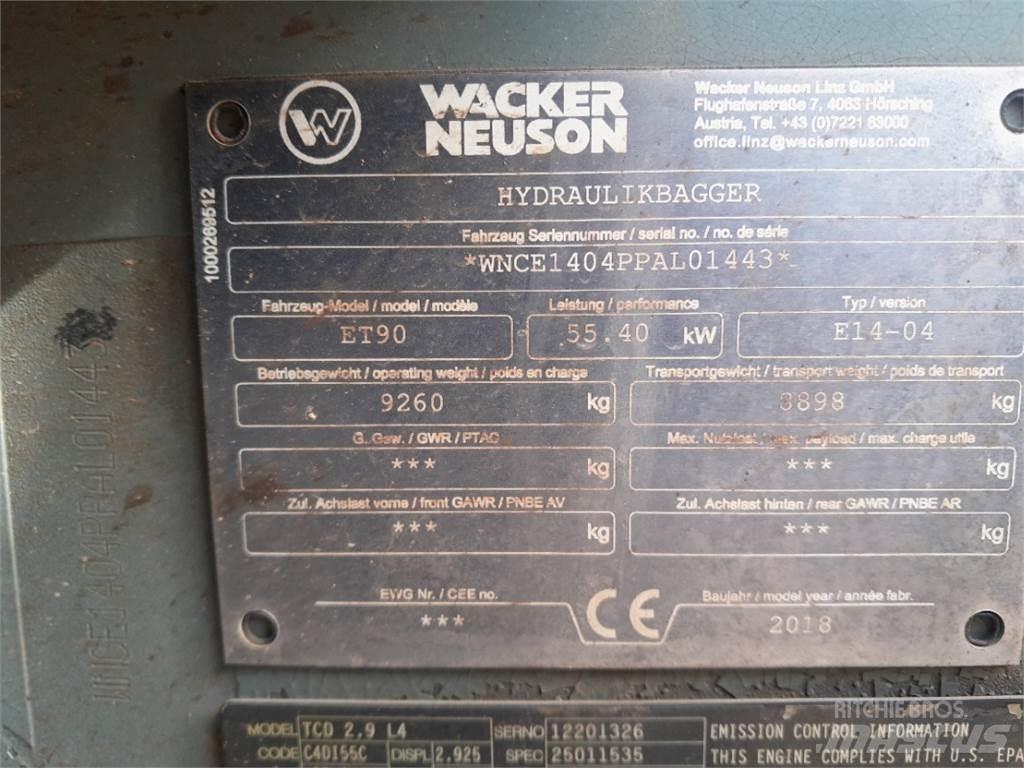 Wacker Neuson ET90 ミニ油圧ショベル 7t以下（ミニユンボ・ミニディガー）