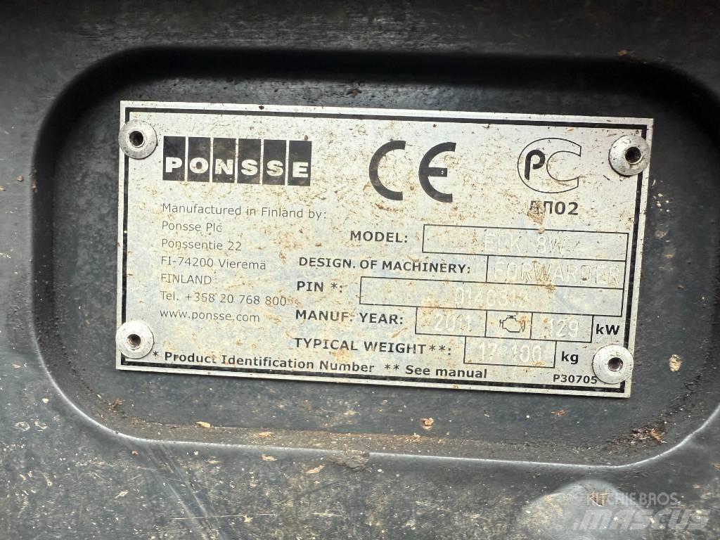 Ponsse ELK 8W フォワーダー