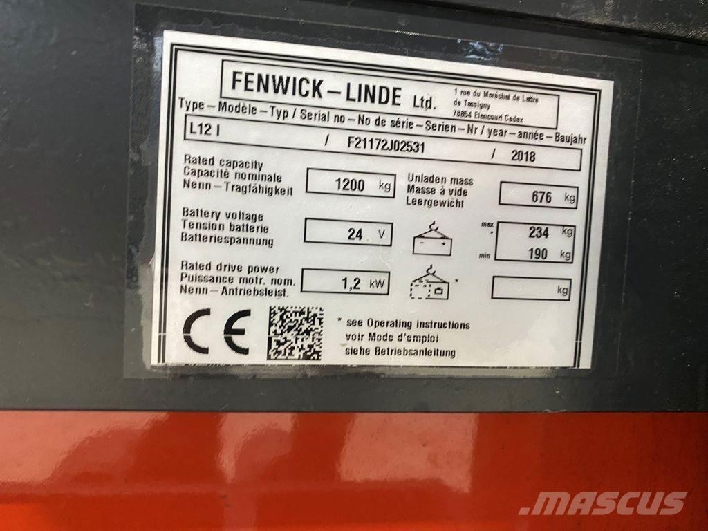 Linde L12 I ウォーキンフォークリフト