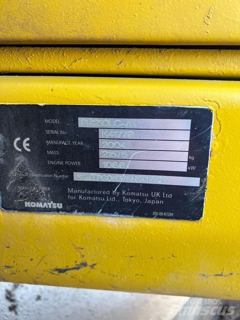 Komatsu PC 210 LC-7K 大型油圧ショベル12t以上（パワーショベル・ユンボ）