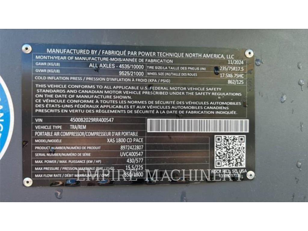 Atlas Copco XAS1800CD コンプレッサー