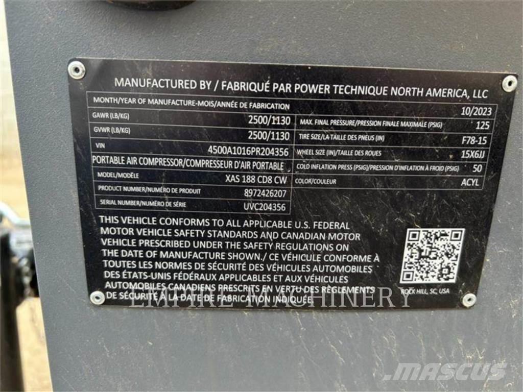 Atlas Copco XAS188CD コンプレッサー