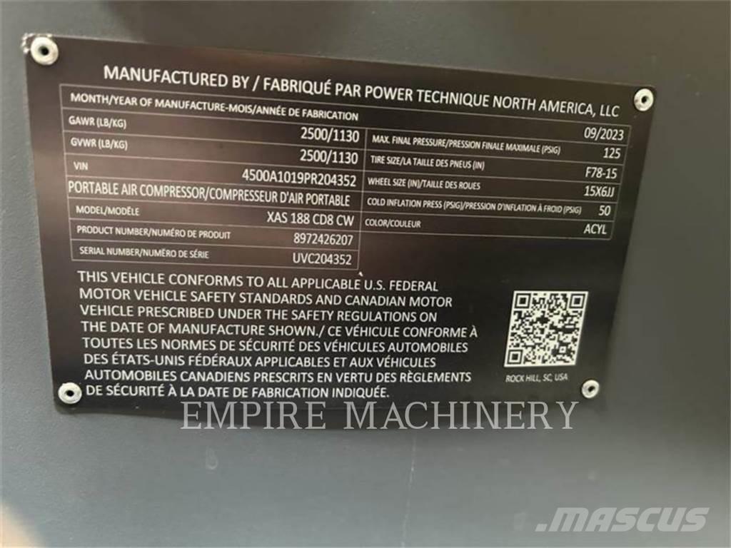 Atlas Copco XAS188CD コンプレッサー