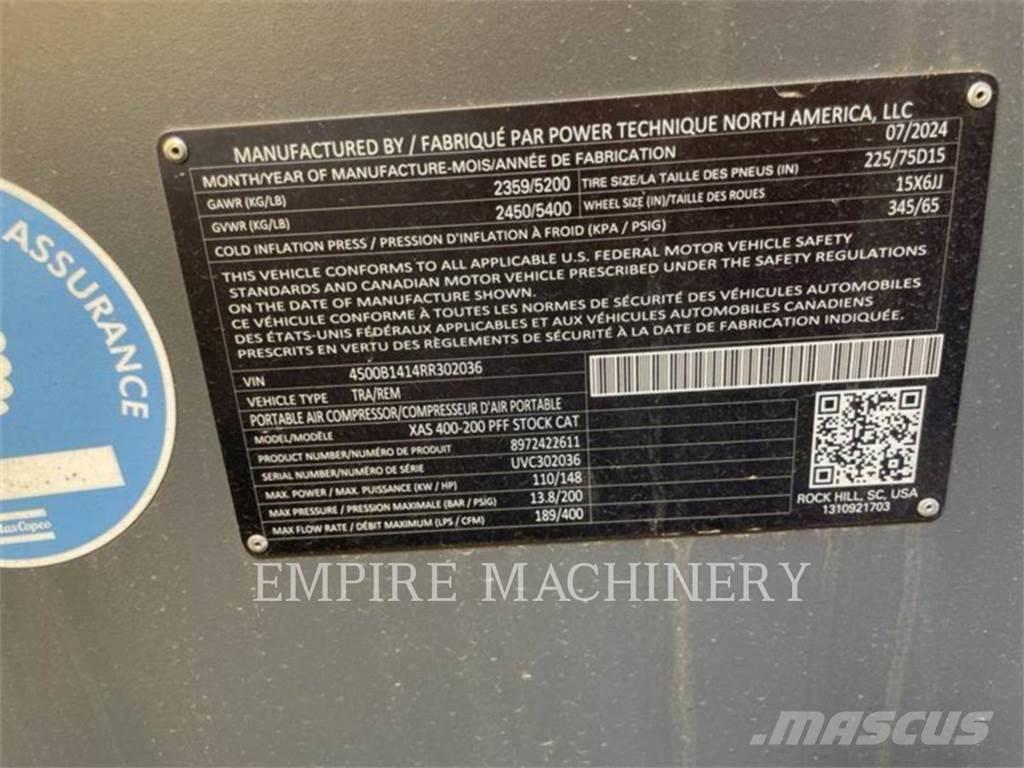 Atlas Copco XAS400CD コンプレッサー