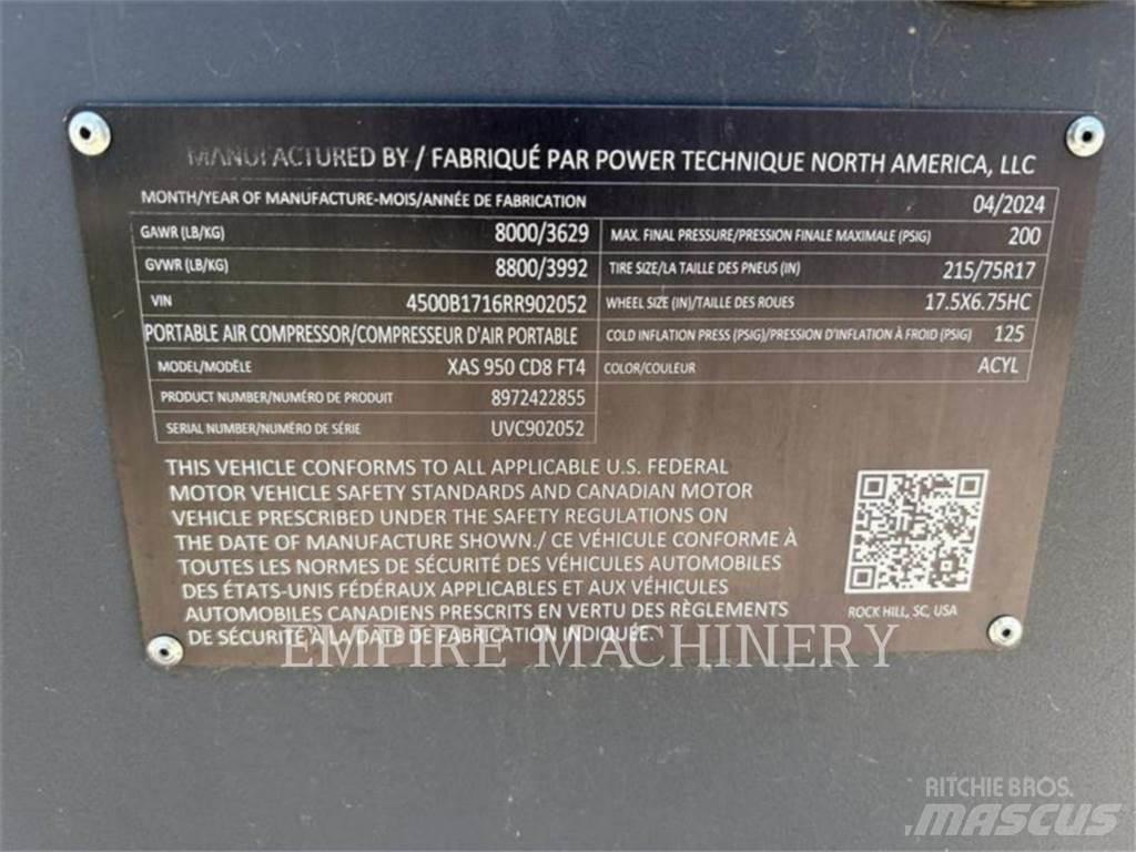 Atlas Copco XAS950CD コンプレッサー