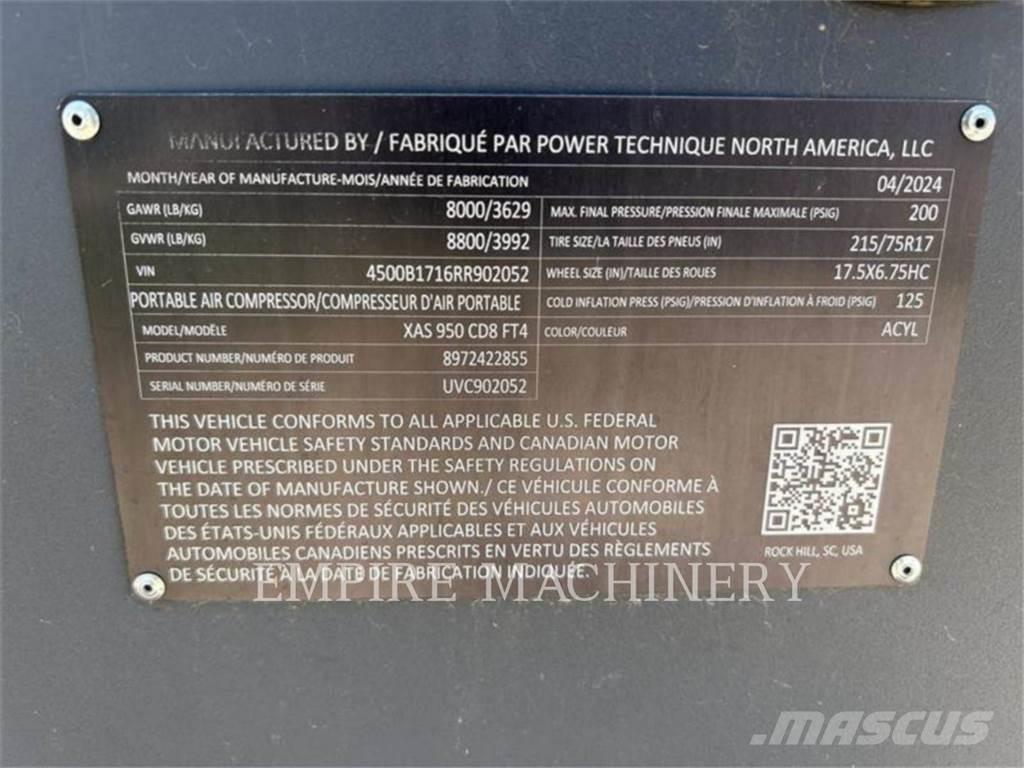 Atlas Copco XAS950CD コンプレッサー