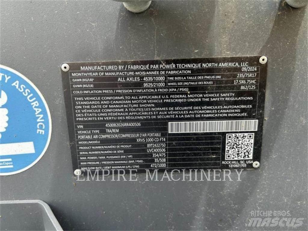 Atlas Copco XRVS1000CD コンプレッサー