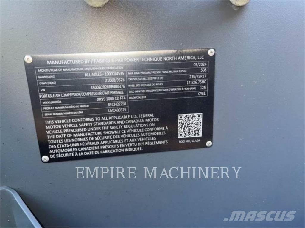 Atlas Copco XRVS1000CD コンプレッサー