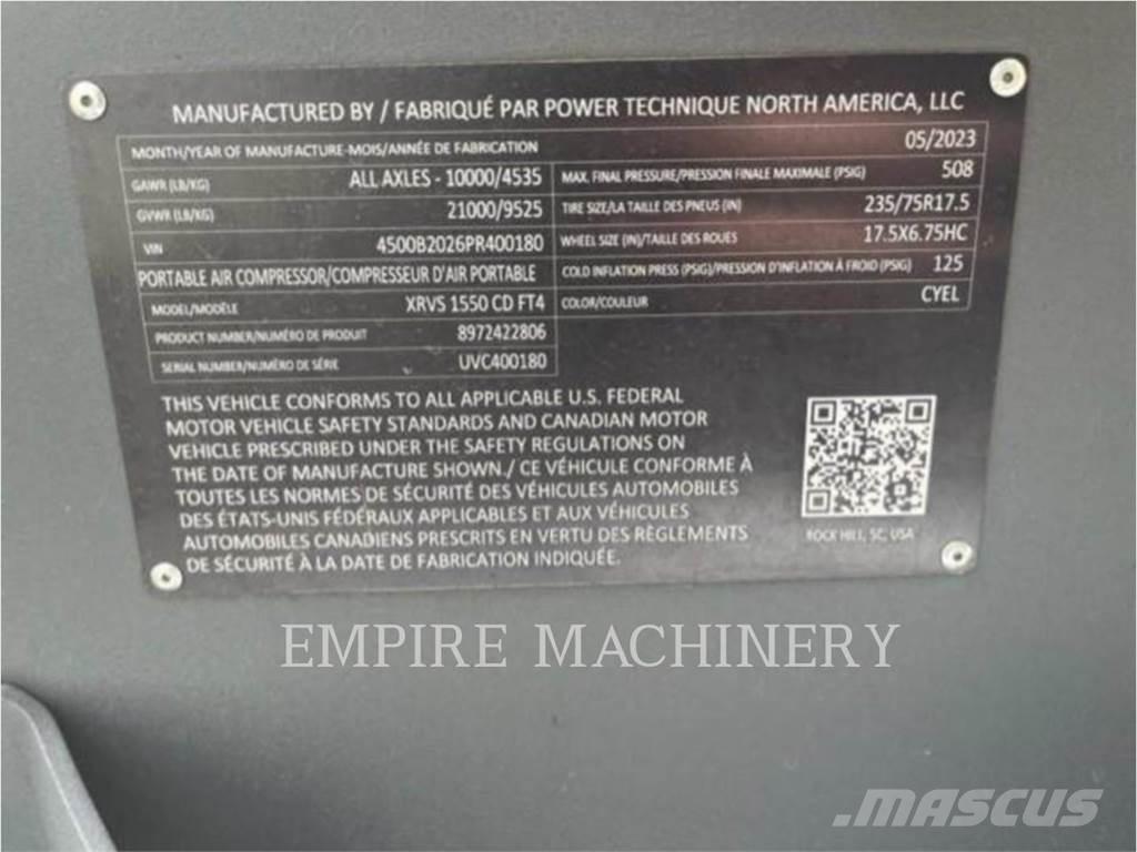 Atlas Copco XRVS1550CD コンプレッサー