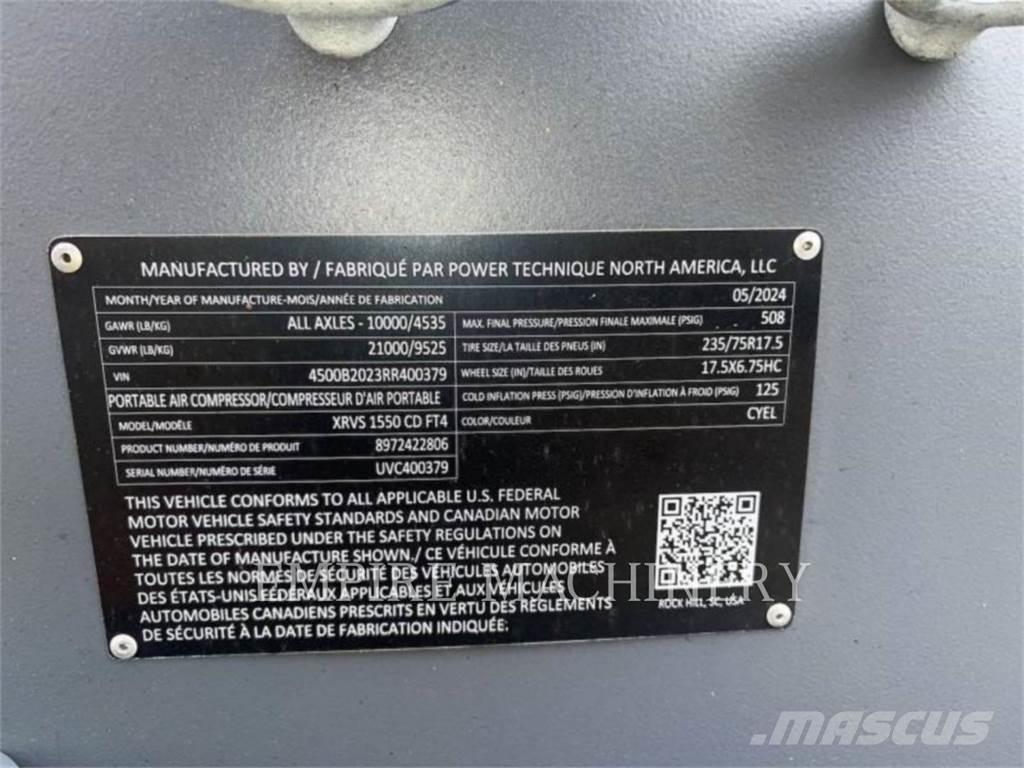 Atlas Copco XRVS1550CD コンプレッサー