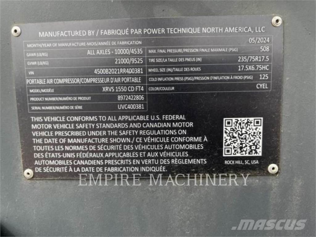 Atlas Copco XRVS1550CD コンプレッサー