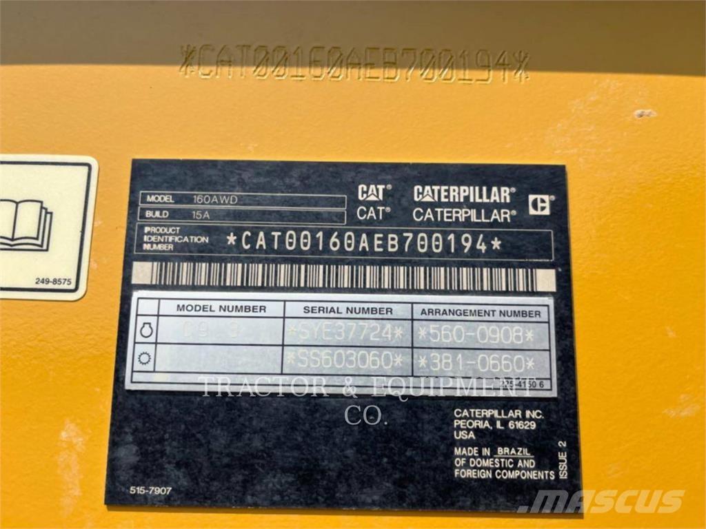 CAT 160 AWD モーターグレーダー