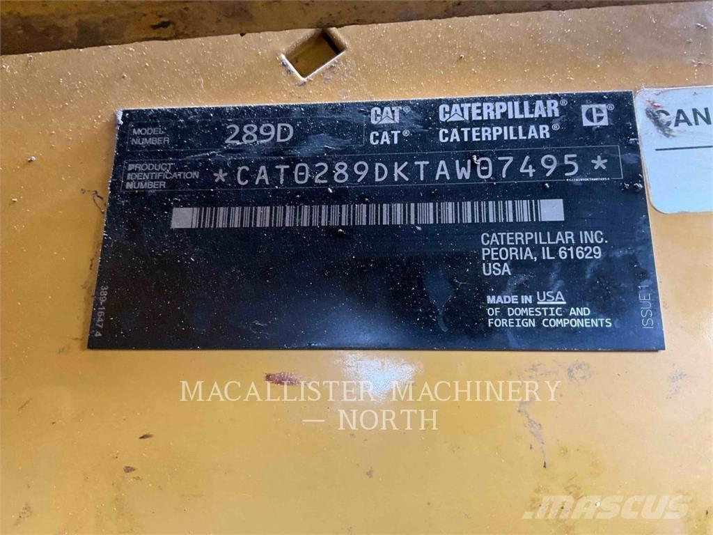 CAT 289D A2Q スキッドステアローダー