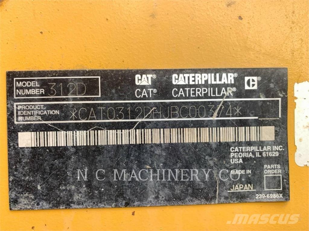 CAT 312D L 大型油圧ショベル12t以上（パワーショベル・ユンボ）