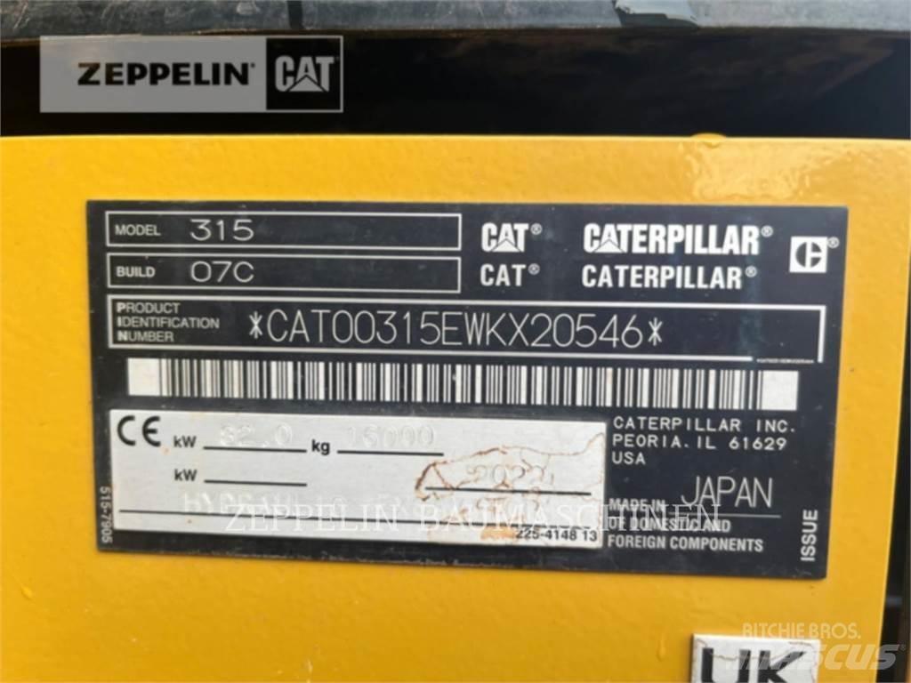 CAT 315-07B 大型油圧ショベル12t以上（パワーショベル・ユンボ）