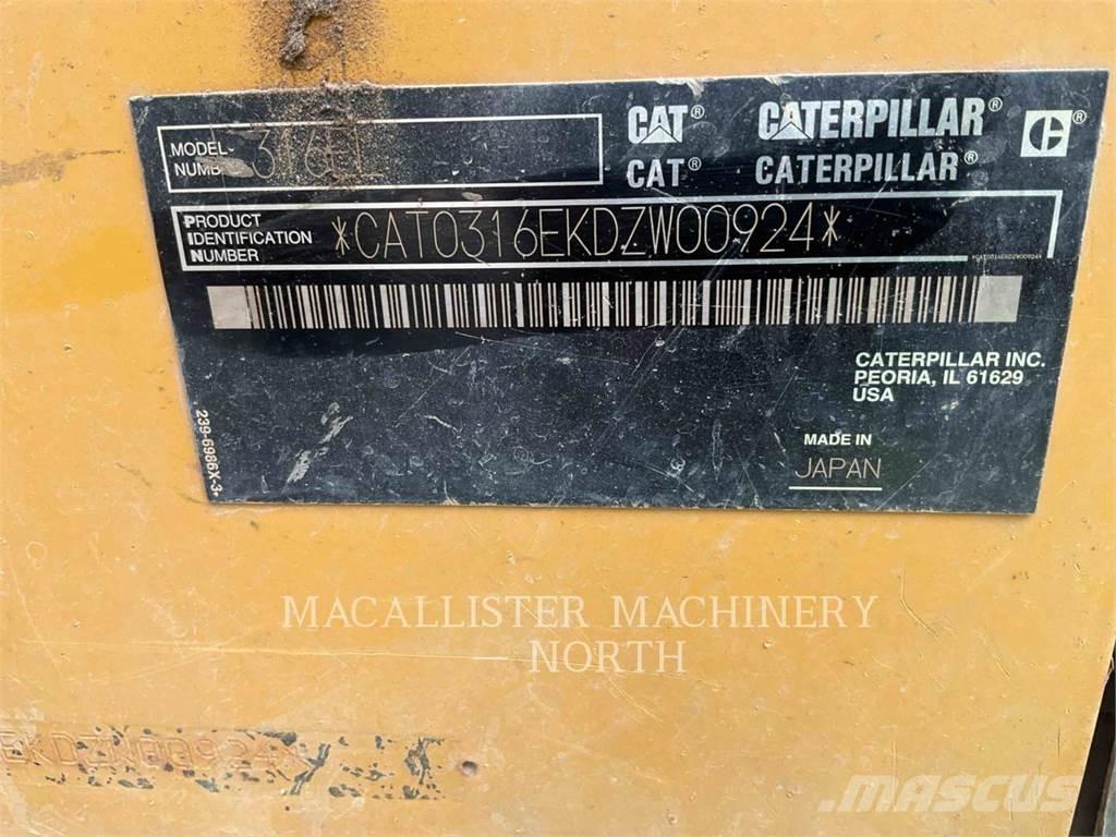 CAT 316EL 大型油圧ショベル12t以上（パワーショベル・ユンボ）