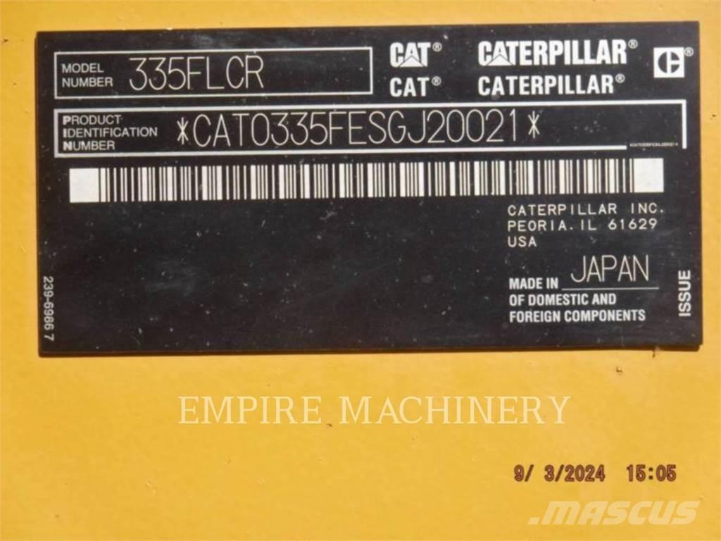 CAT 335FL P 大型油圧ショベル12t以上（パワーショベル・ユンボ）
