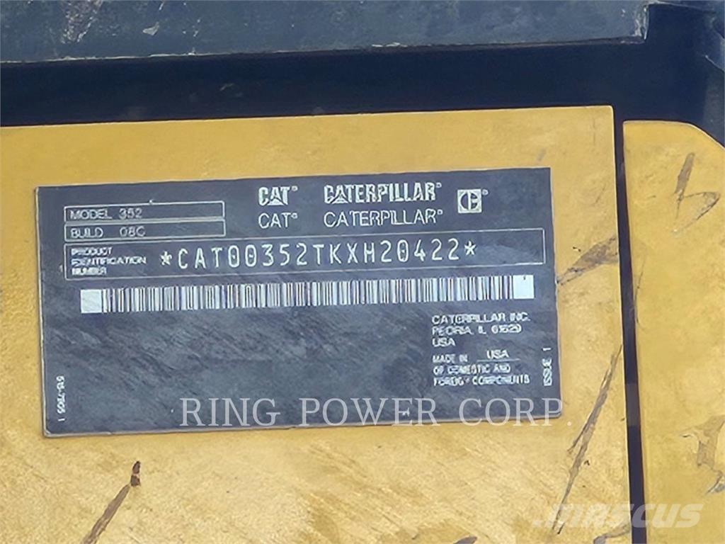 CAT 352-08 大型油圧ショベル12t以上（パワーショベル・ユンボ）