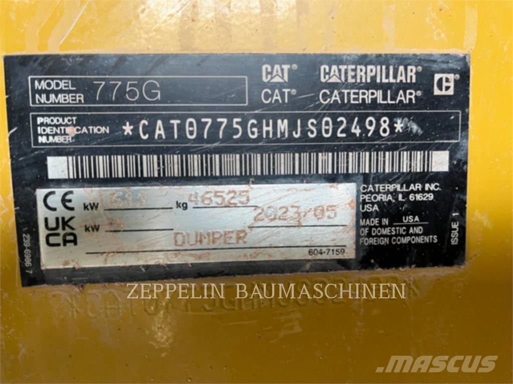 CAT 775G アーティキュレート式ダンプトラック