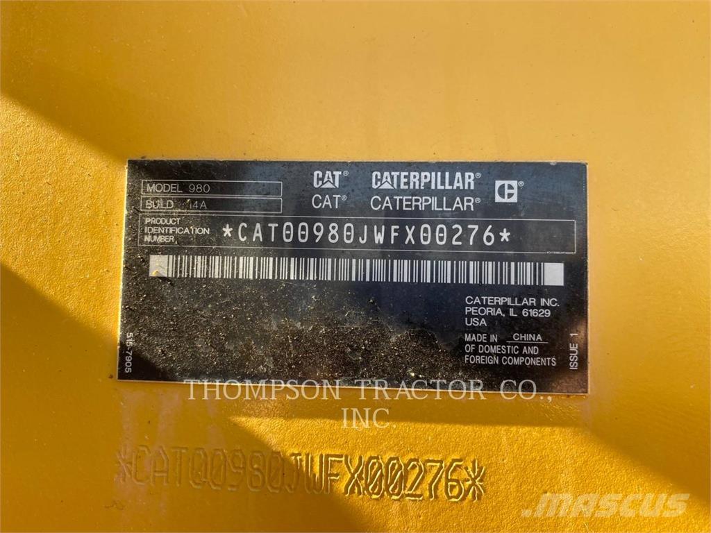 CAT 980 ホイールローダー・タイヤショベル