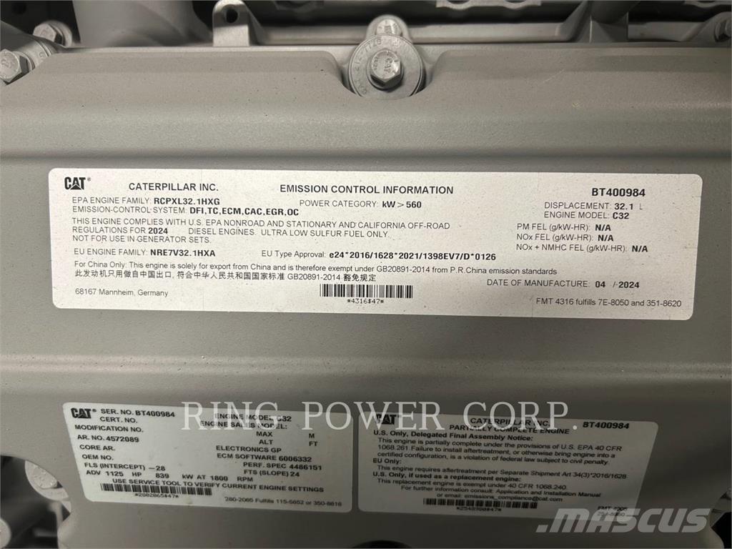 CAT C32 産業用エンジン