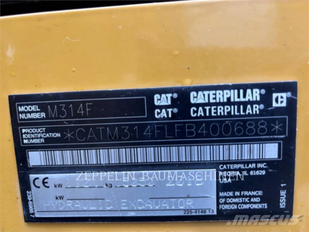CAT M314F ホイール式油圧ショベル（パワーショベル・ユンボ・バックホー）