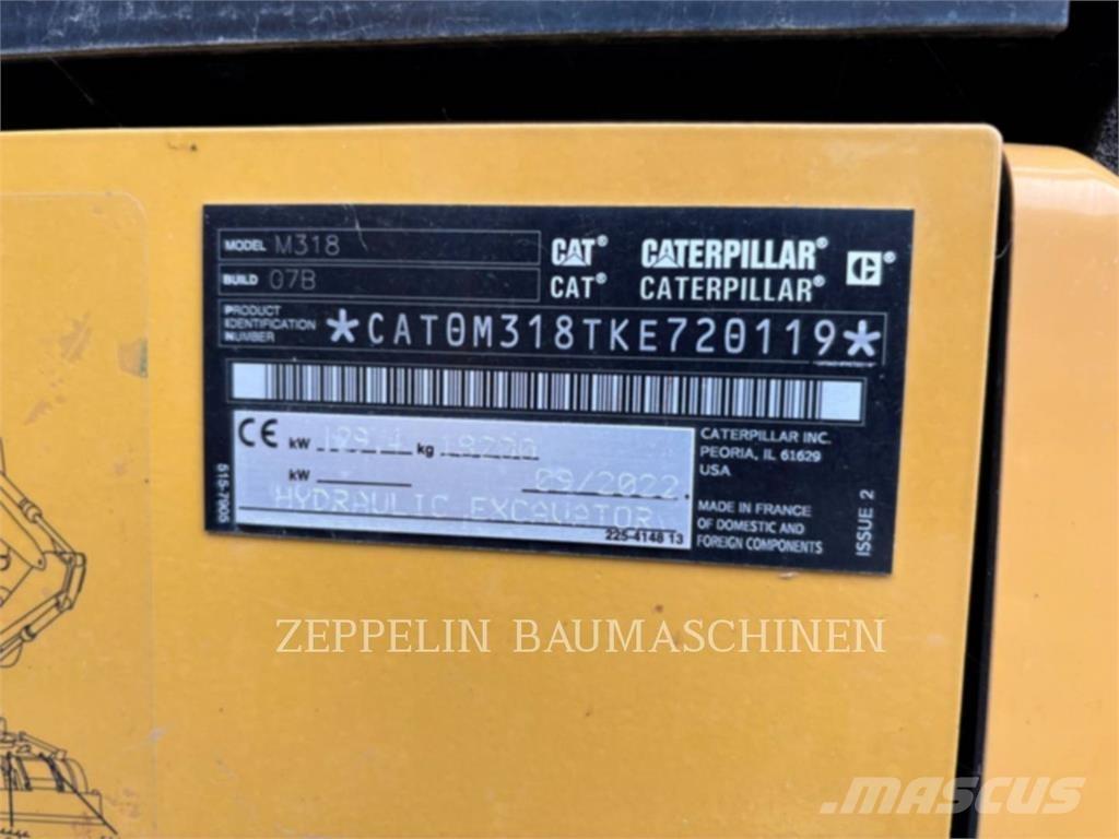CAT M318-07A ホイール式油圧ショベル（パワーショベル・ユンボ・バックホー）