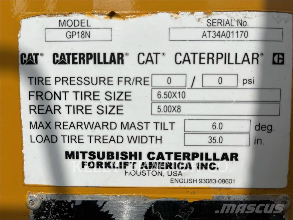 CAT MCFGP18N5 LPGフォークリフト