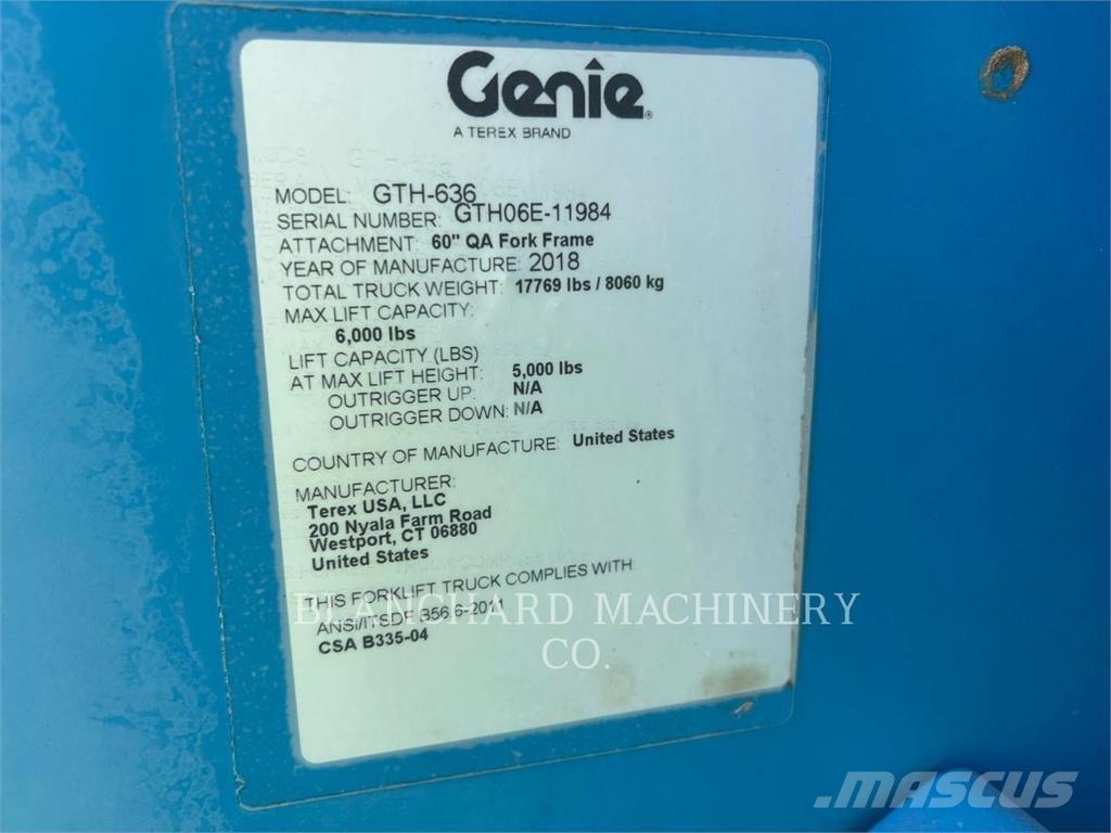 Genie GTH-636 テレスコーピックハンドラー