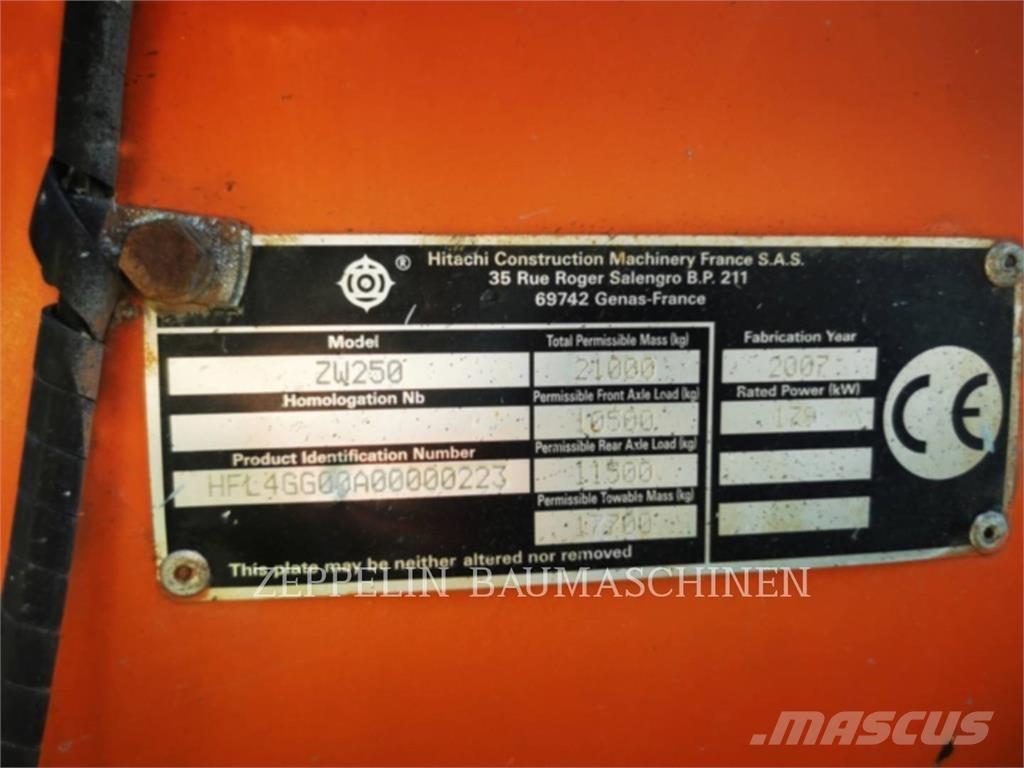 Hitachi ZW250 ホイールローダー・タイヤショベル