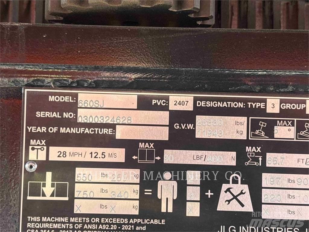 JLG 660SJ ブームリフト　屈伸型