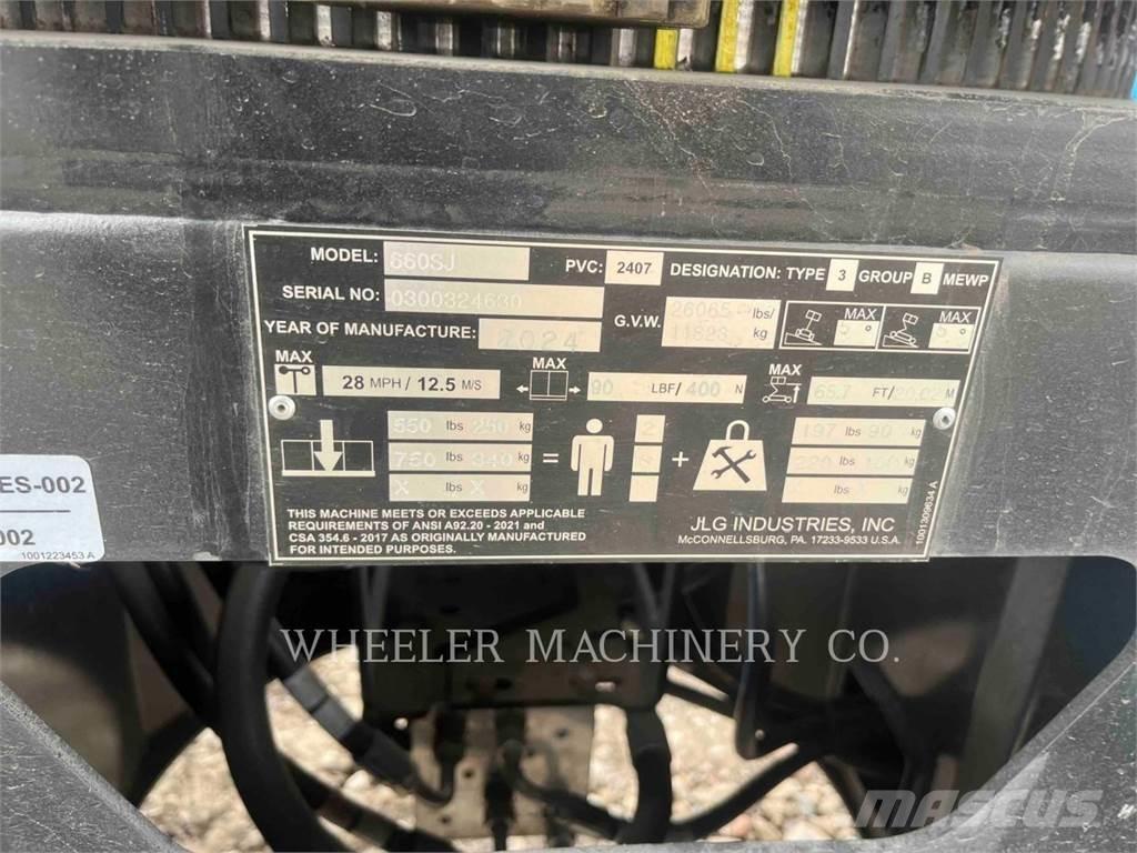 JLG 660SJ ブームリフト　屈伸型