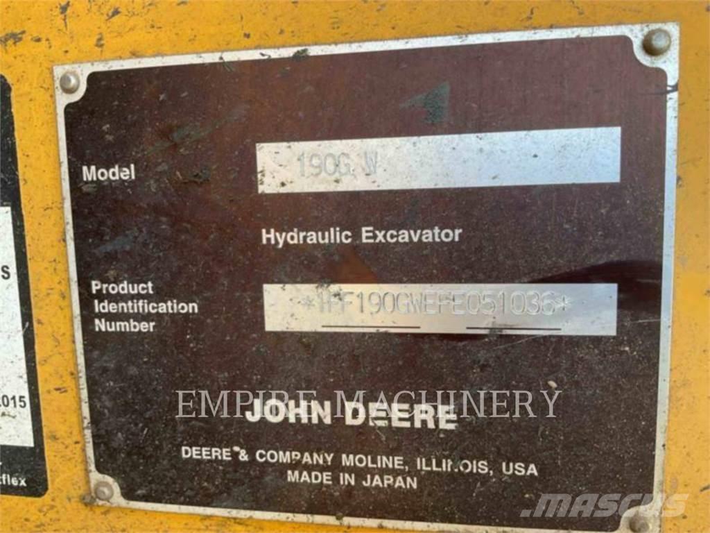 John Deere 190G 大型油圧ショベル12t以上（パワーショベル・ユンボ）