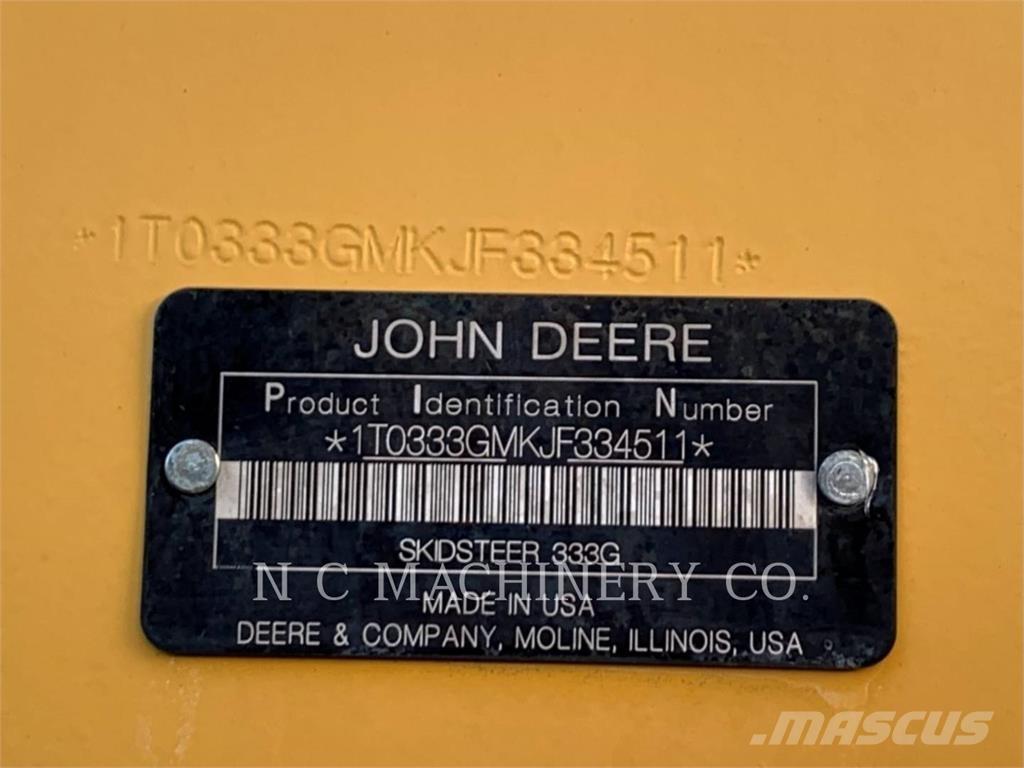 John Deere 333G スキッドステアローダー