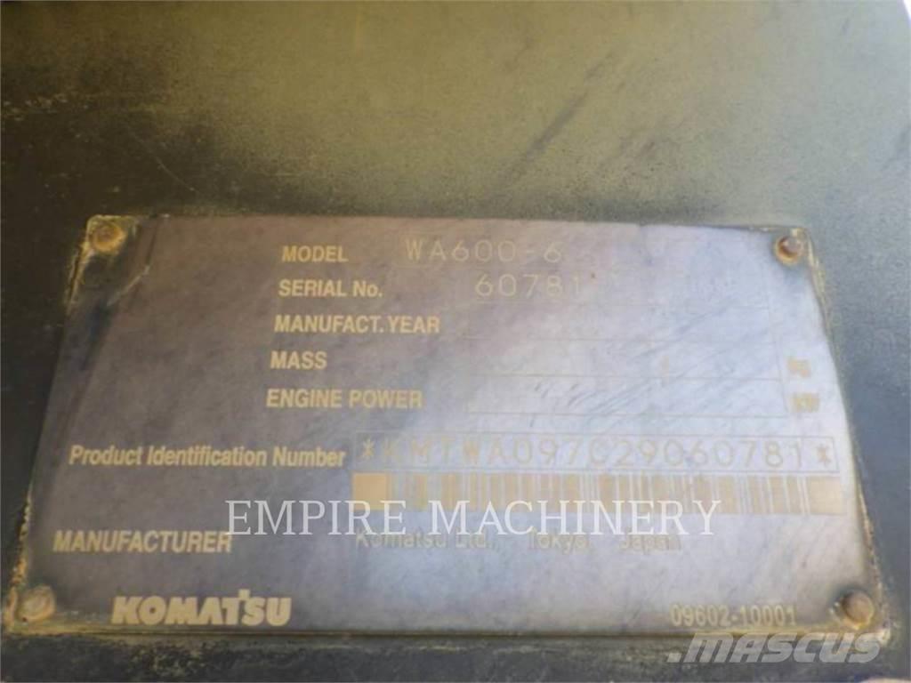Komatsu WA600-6 ホイールローダー・タイヤショベル
