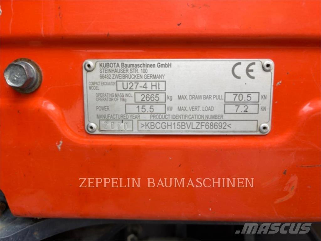 Kubota U27-4 大型油圧ショベル12t以上（パワーショベル・ユンボ）