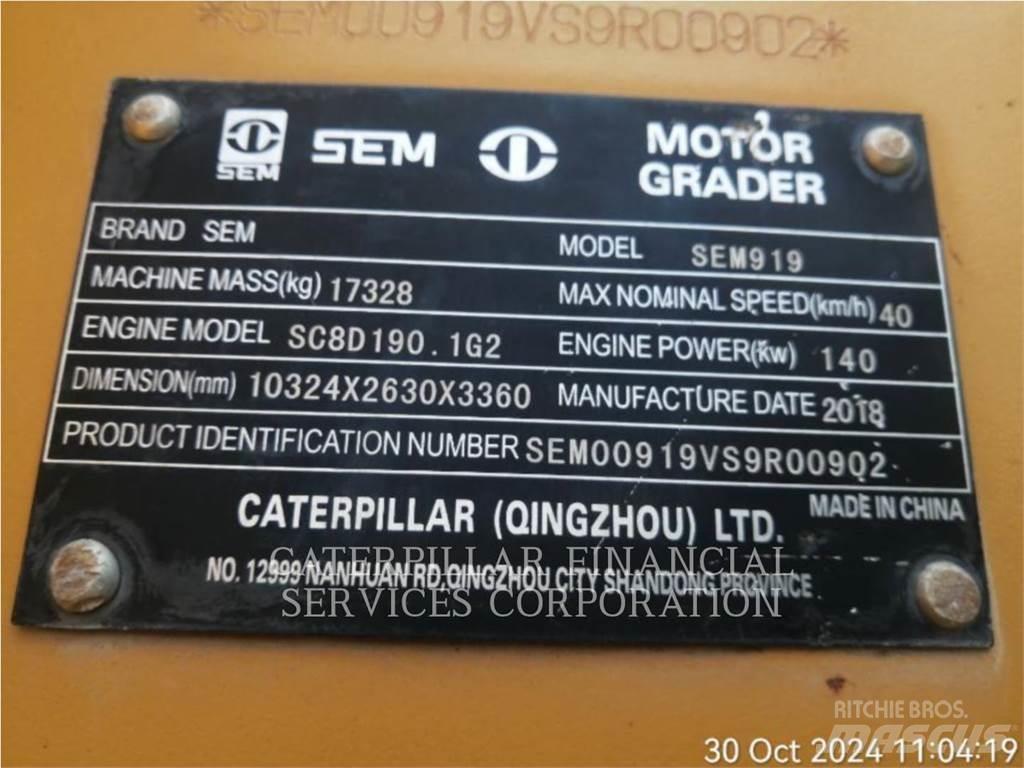 SEM MACHINERY SEM919 モーターグレーダー