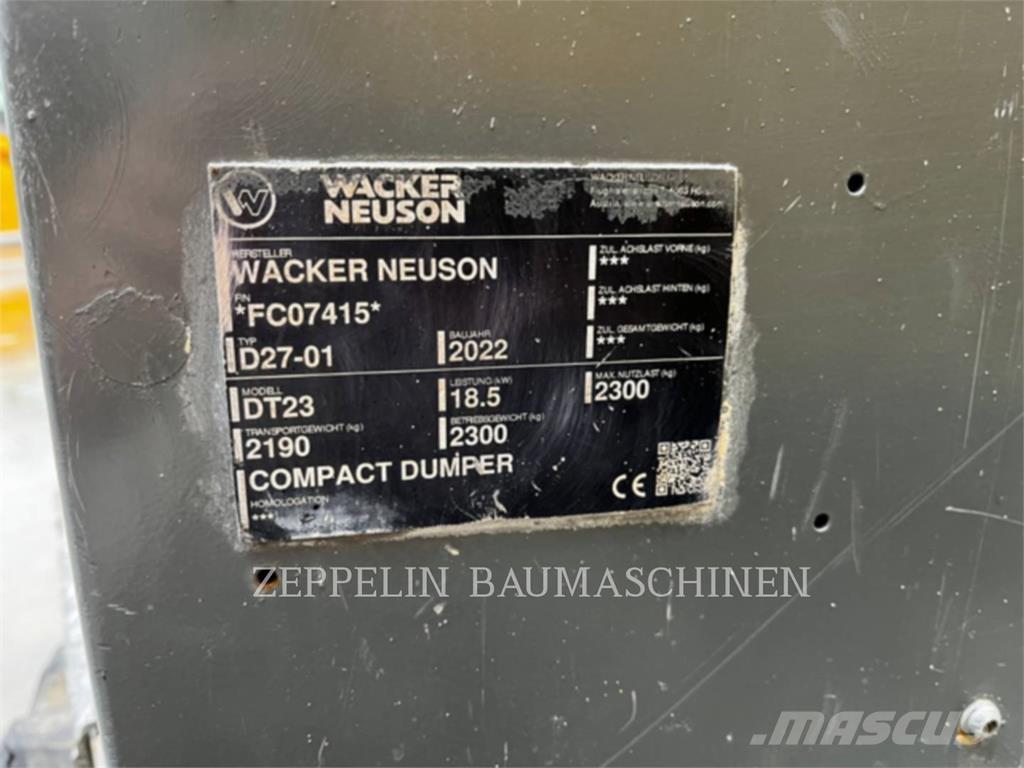 Wacker DT23 アーティキュレート式ダンプトラック