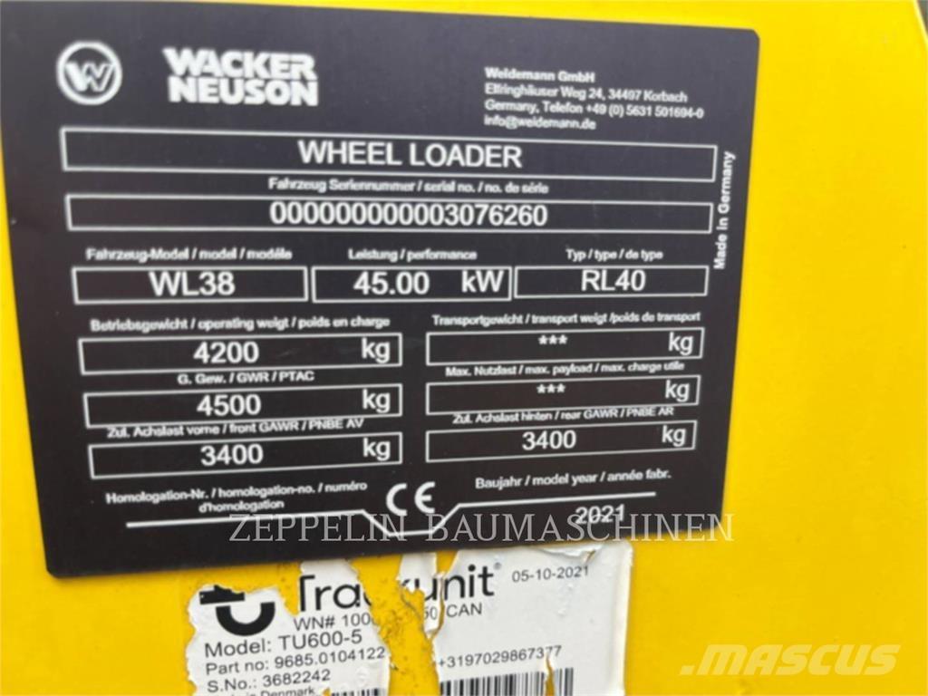 Wacker WL38 ホイールローダー・タイヤショベル