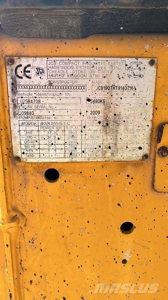 JCB 190 T スキッドステアローダー