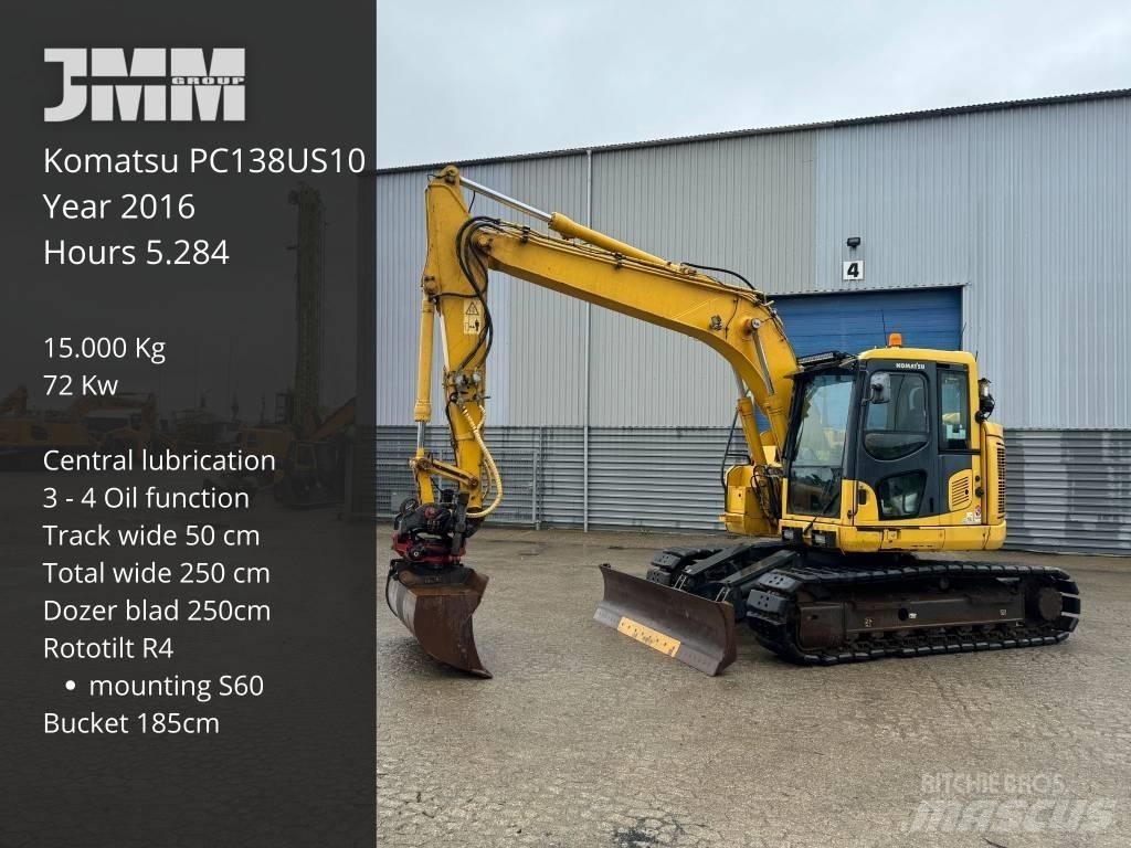 Komatsu PC 138 US-10 大型油圧ショベル12t以上（パワーショベル・ユンボ）