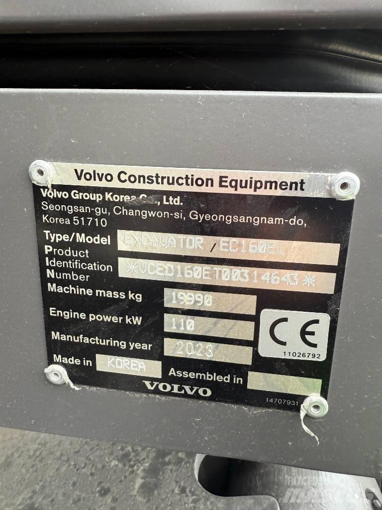 Volvo EC 160 E 大型油圧ショベル12t以上（パワーショベル・ユンボ）