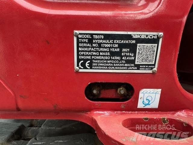 Takeuchi TB 370 中型油圧ショベル 7ｔ-12ｔ（ユンボ・パワーショベル・バックホー）