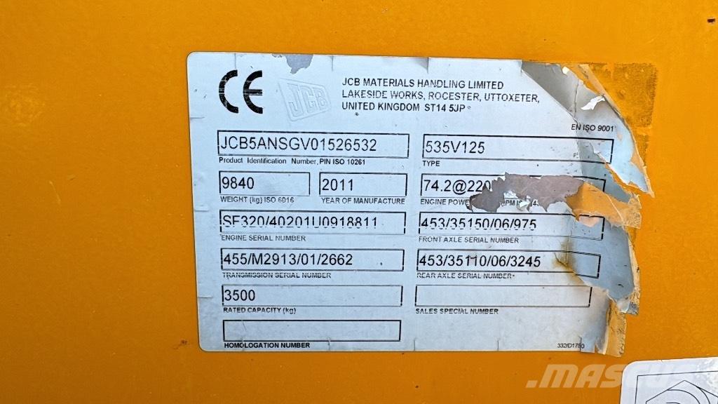 JCB 535-125 Hiviz テレスコーピックハンドラー