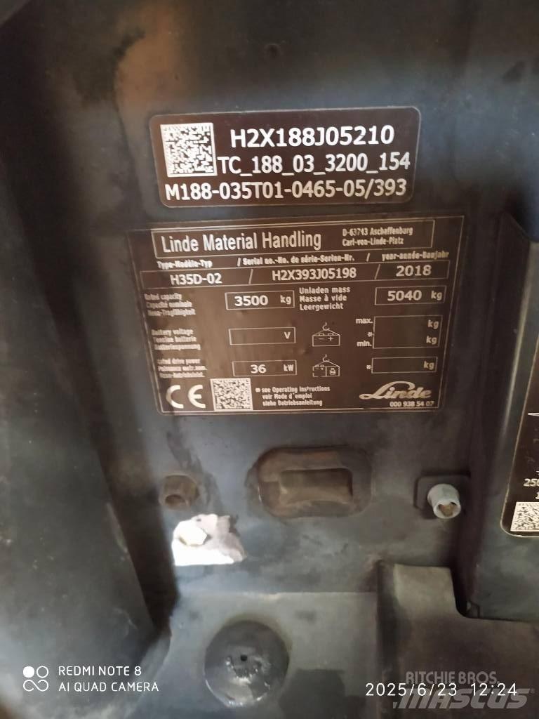 Linde H 35 D ディーゼル・軽油