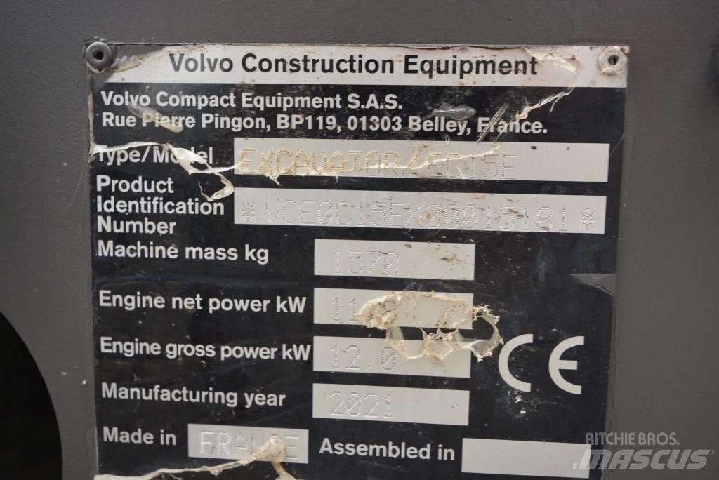 Volvo EC 15 E ミニ油圧ショベル 7t以下（ミニユンボ・ミニディガー）